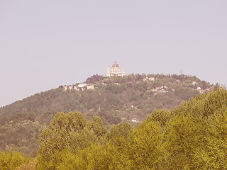 Image showing Retro looking Turin hills