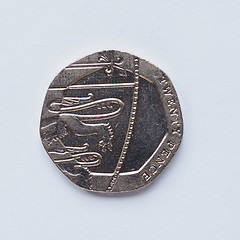 Image showing UK 20 pence coin