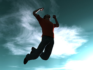 Image showing Jumping to the sky