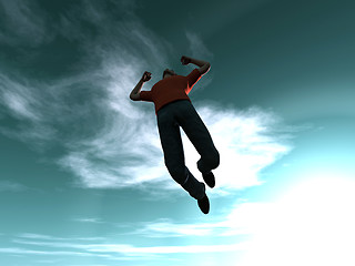 Image showing Jumping to the sky