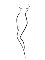 Image showing Abstract female body contour 