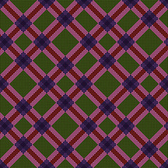 Image showing Checkered diagonal seamless tartan texture