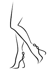 Image showing Abstract graceful women legs