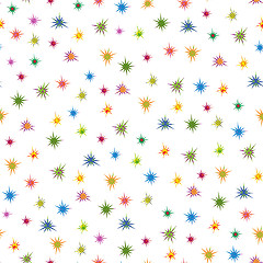 Image showing Colourful stars seamless pattern