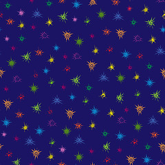 Image showing Multicolour stars seamless pattern