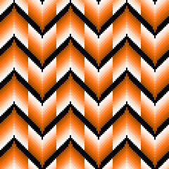 Image showing Seamless pattern with orange zigzag elements