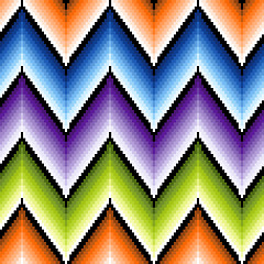 Image showing Seamless pattern with several colors zigzag elements