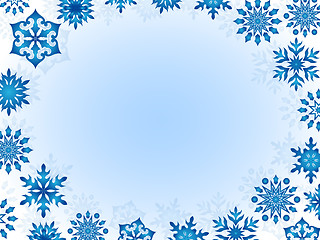 Image showing Greeting card with snowflakes