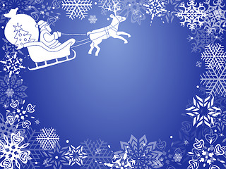 Image showing Christmas greeting card with Santa