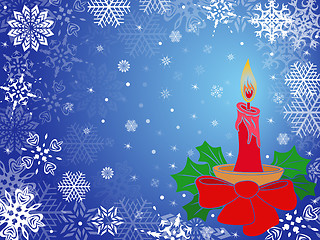 Image showing Christmas greeting card in blue hues