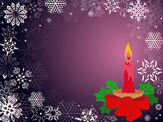 Image showing Christmas greeting card in purple hues