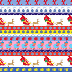 Image showing Christmas seamless pattern with Santa