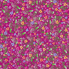 Image showing Color floral seamless pattern