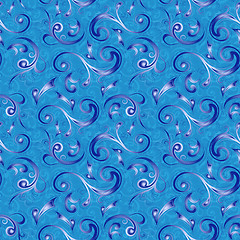 Image showing Seamless pattern with blue hues