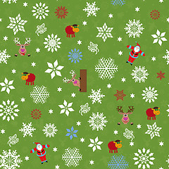 Image showing Seamless pattern for Christmas motifs