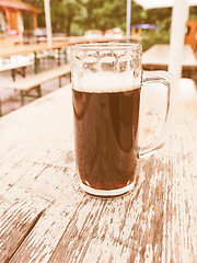 Image showing Retro looking Dark beer