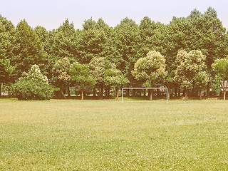 Image showing Retro looking Dalla Chiesa park in Collegno