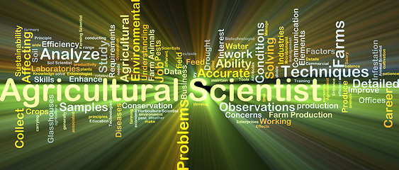 Image showing Agricultural scientist background concept glowing