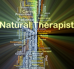 Image showing Natural therapist background concept glowing