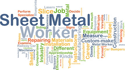 Image showing Sheet metal worker background concept