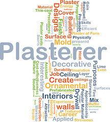 Image showing Plasterer background concept