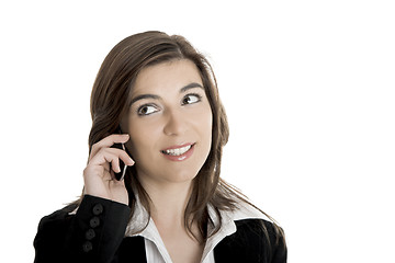 Image showing Businesswoman talking at mobile phone