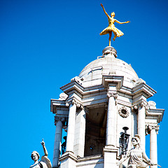 Image showing old architecture in england london europe wall and history