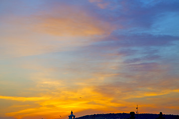 Image showing  light  in the blue sky  