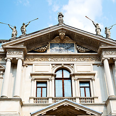 Image showing building old architecture in italy europe milan religion       a