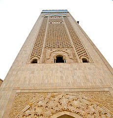 Image showing  muslim in  mosque the history  symbol   morocco  africa  minare