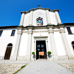 Image showing column old architecture in italy europe milan religion       and