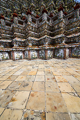 Image showing  pavement gold    temple   in   bangkok  thailand incision  