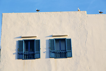 Image showing  window in morocco africa and old  brick historical