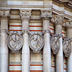 Image showing old architecture in england london europe wall and history