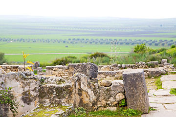 Image showing volubilis in morocco africa the old roman  
