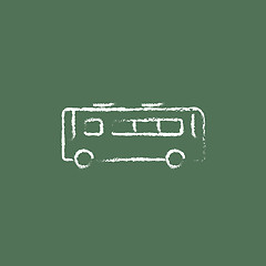 Image showing Bus icon drawn in chalk.