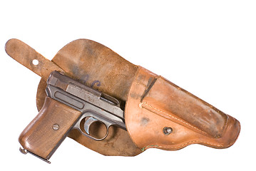 Image showing World War Two Pistol In Holster