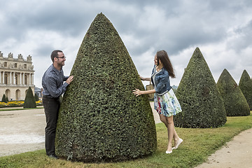 Image showing Couple in a French Garden