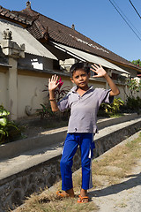 Image showing Indonesian boy on Toyapakeh street