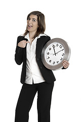 Image showing Clock woman