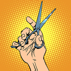 Image showing Scissor hand Barber