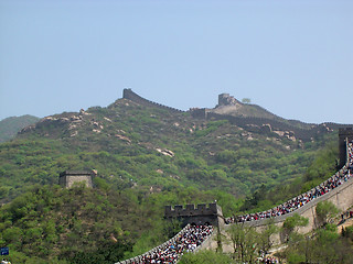 Image showing crowded geat wall