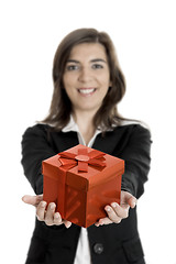 Image showing Holding a gift