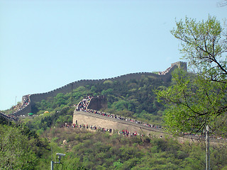 Image showing crowded great wall