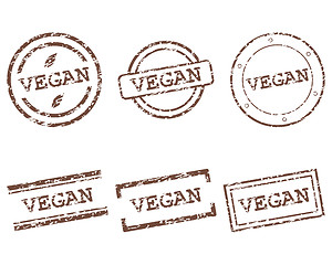 Image showing Vegan stamps