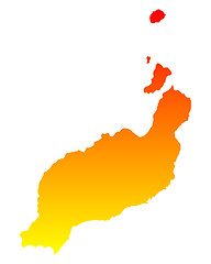 Image showing Map of Lanzarote