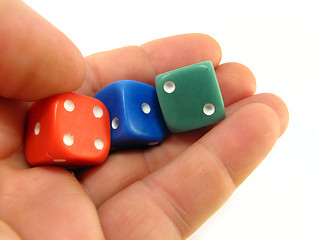 Image showing colored dices