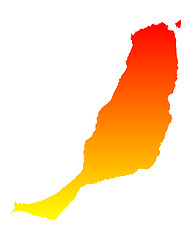 Image showing Map of Fuerteventura