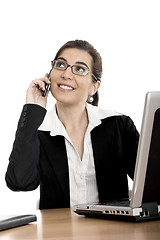 Image showing Buziness woman making a call