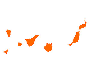 Image showing Map of Canary Islands